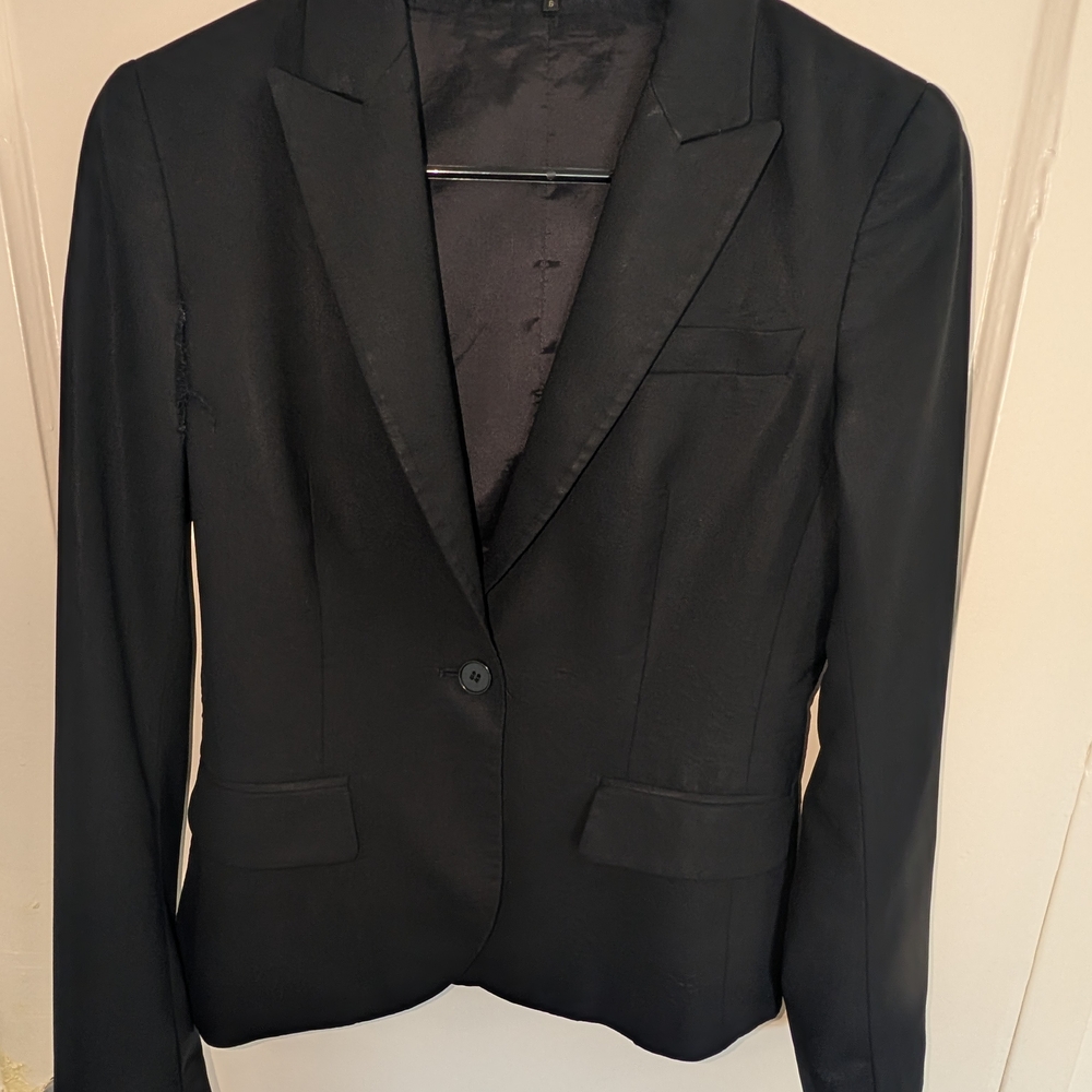 Theory Women's Black Shiny Blazer